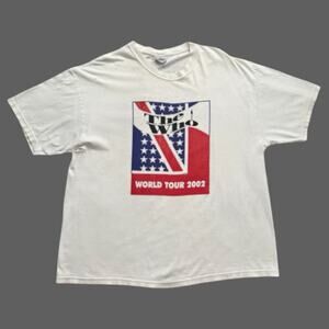 The Who World Tour '02 Thrashed Tee Size XL White